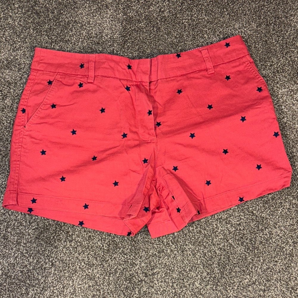CAMBRIDGE DRY GOODS Stylish Red Star-Patterned Women's Shorts size 6 - Picture 2 of 8